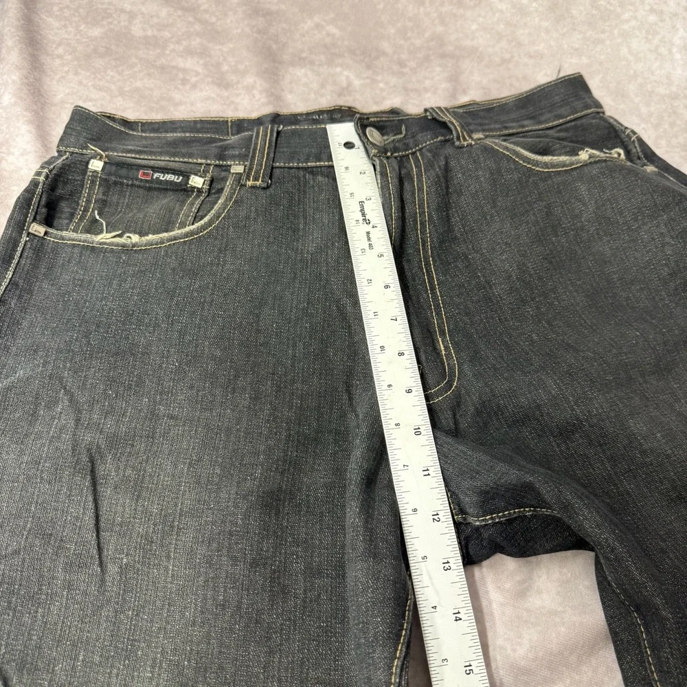 Vintage Y2K Fubu‎ The Collection Baggy Wide Leg Skater Jeans Men Size 34x32